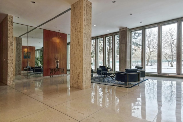 4800 S Chicago Beach Dr Unit 1007N, Chicago, IL 60615 - common area featuring floor to ceiling windows and recessed lighting