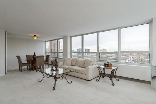 4800 S Chicago Beach Dr Unit 1007N, Chicago, IL 60615 - carpeted living room featuring healthy amount of natural light and a view of city