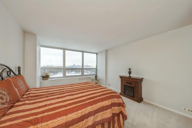 4800 S Chicago Beach Dr Unit 1007N, Chicago, IL 60615 - bedroom with light colored carpet, a fireplace, and baseboards