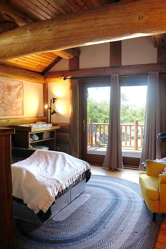 3526 E 2179th Rd, Ottawa, IL 61350 - bedroom featuring access to outside, wooden ceiling, and wood finished floors