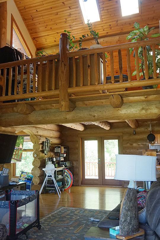 3526 E 2179th Rd, Ottawa, IL 61350 - detailed view of rustic walls, wood finished floors, french doors, and wood ceiling