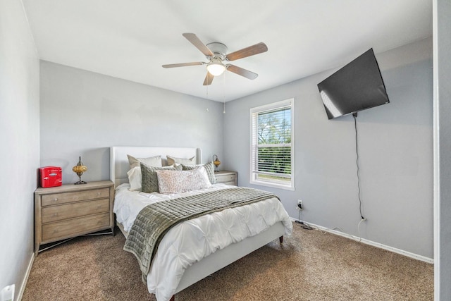 2124 Northwood Dr, Belvidere, IL 61008 - bedroom featuring carpet floors, baseboards, and ceiling fan