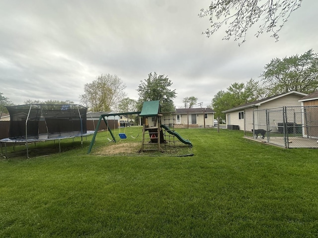 795 N Erie St, Braidwood, IL 60408 - view of jungle gym featuring a trampoline
