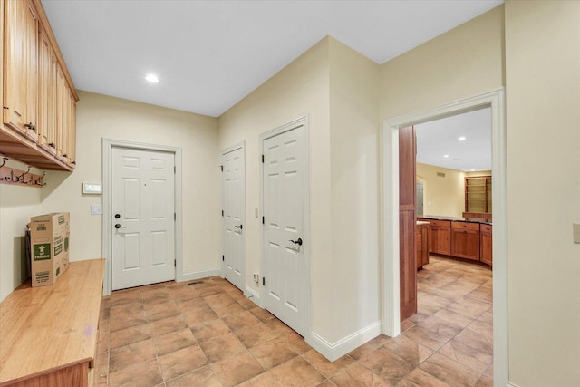 4410 Southford Trace Dr, Champaign, IL 61822 - foyer entrance featuring recessed lighting, baseboards, and light tile patterned flooring