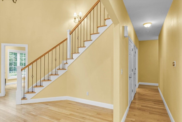 4410 Southford Trace Dr, Champaign, IL 61822 - staircase featuring wood finished floors and baseboards