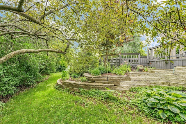 4410 Southford Trace Dr, Champaign, IL 61822 - view of yard featuring a wooden deck