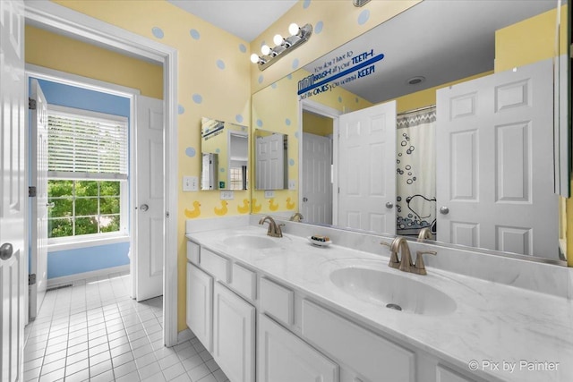 9 Laurel Valley Ct, Lake In The Hills, IL 60156 - full bath featuring double vanity and tile patterned flooring