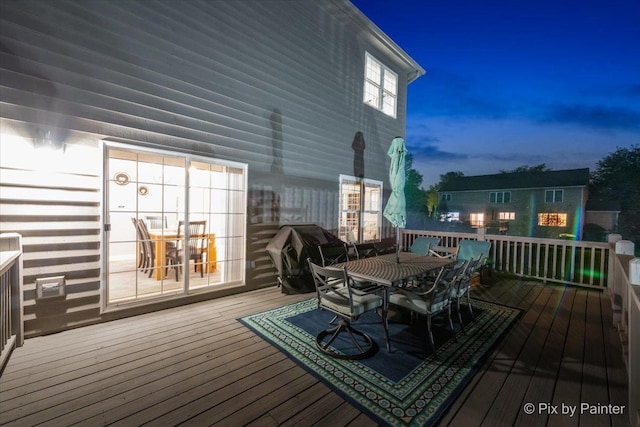 9 Laurel Valley Ct, Lake In The Hills, IL 60156 - wooden deck featuring outdoor dining area and grilling area