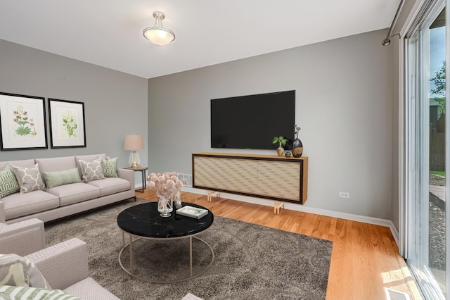 1400 Carleton Ave, Naperville, IL 60565 - living room featuring wood finished floors and baseboards