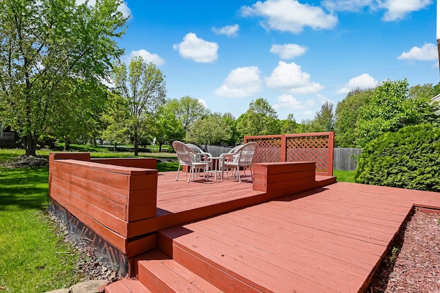 1400 Carleton Ave, Naperville, IL 60565 - deck with outdoor dining area and view of wooded area