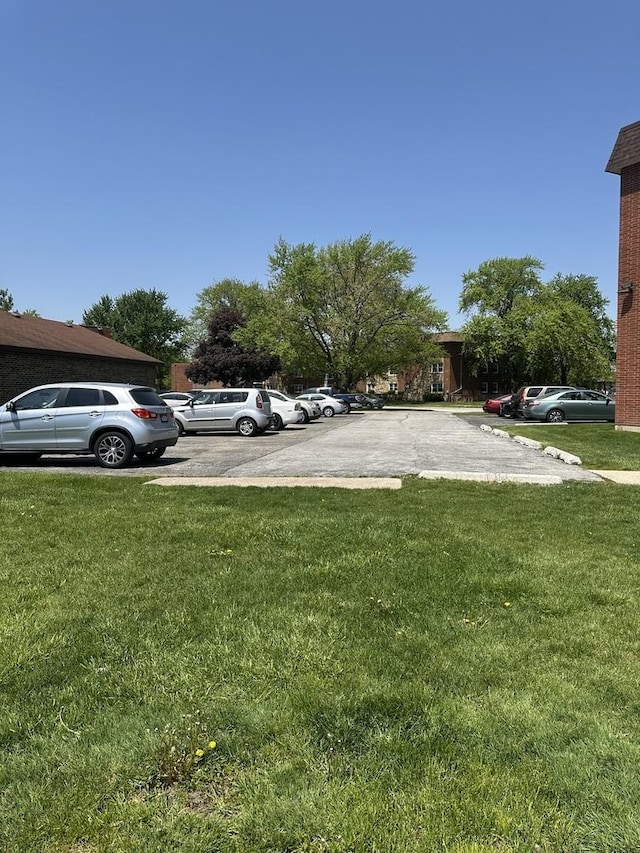 view of grassy yard