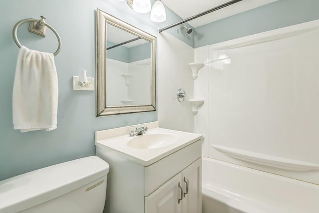 12817 S Racine Ave, Calumet Park, IL 60827 - bathroom with vanity, toilet, and shower / washtub combination