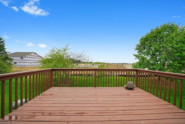 1913 Misty Ridge Ln, Aurora, IL 60503 - wooden deck with a yard
