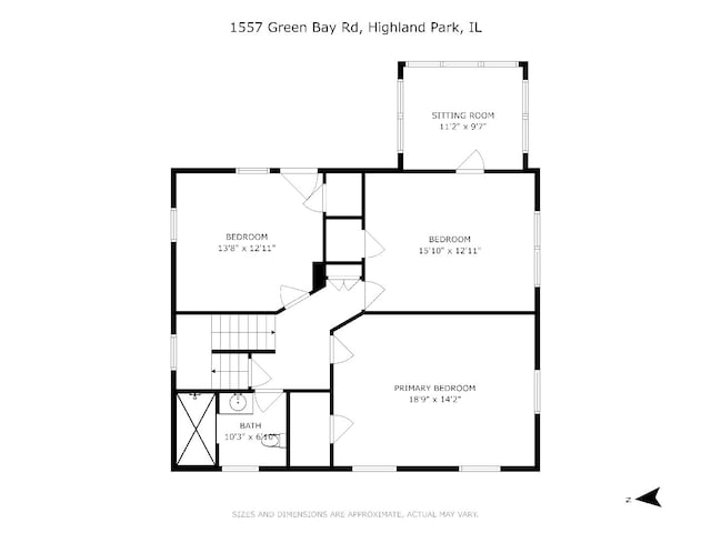 1557 Green Bay Rd, Highland Park, IL 60035 - room layout