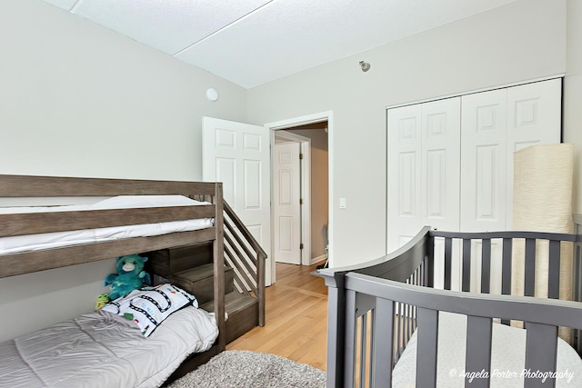 390 W Mahogany Ct Unit 301, Palatine, IL 60067 - bedroom featuring light wood-style flooring and a closet