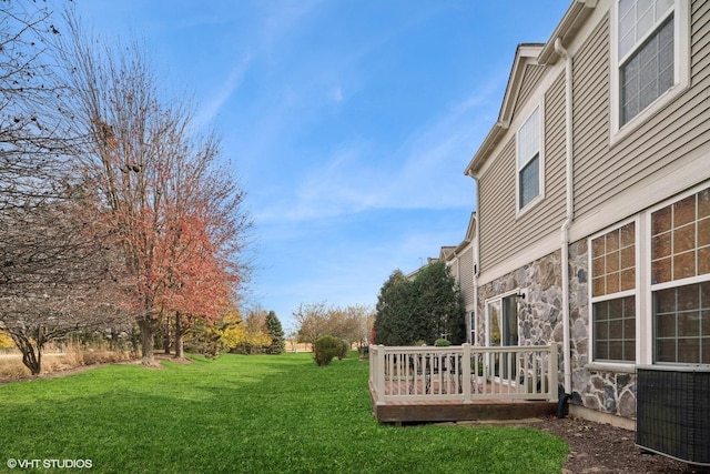15130 Laurel Ln, Lockport, IL 60441 - view of grassy yard with central air condition unit