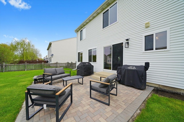 14530 General Dr, Plainfield, IL 60544 - view of patio / terrace featuring outdoor lounge area and a grill