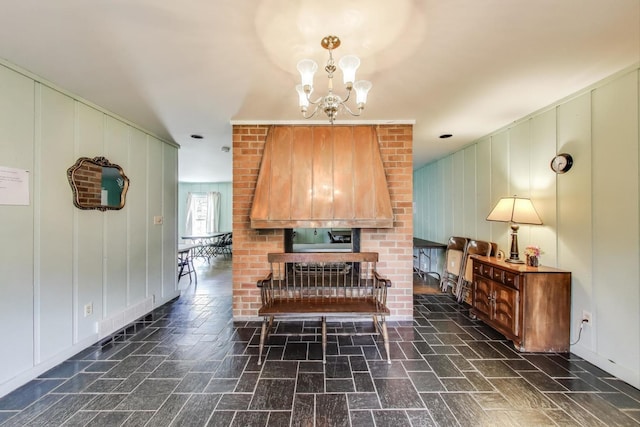 501 Coventry Ln Unit 3, Crystal Lake, IL 60014 - interior space featuring a decorative wall and a chandelier