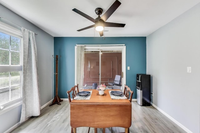 501 Coventry Ln Unit 3, Crystal Lake, IL 60014 - office featuring light wood-style flooring, a ceiling fan, healthy amount of natural light, and baseboards