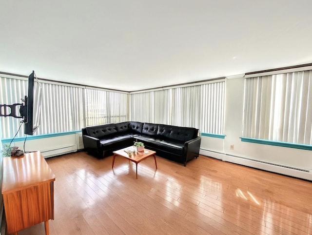 6171 N Sheridan Rd Unit 402, Chicago, IL 60660 - living area featuring baseboard heating and hardwood / wood-style flooring