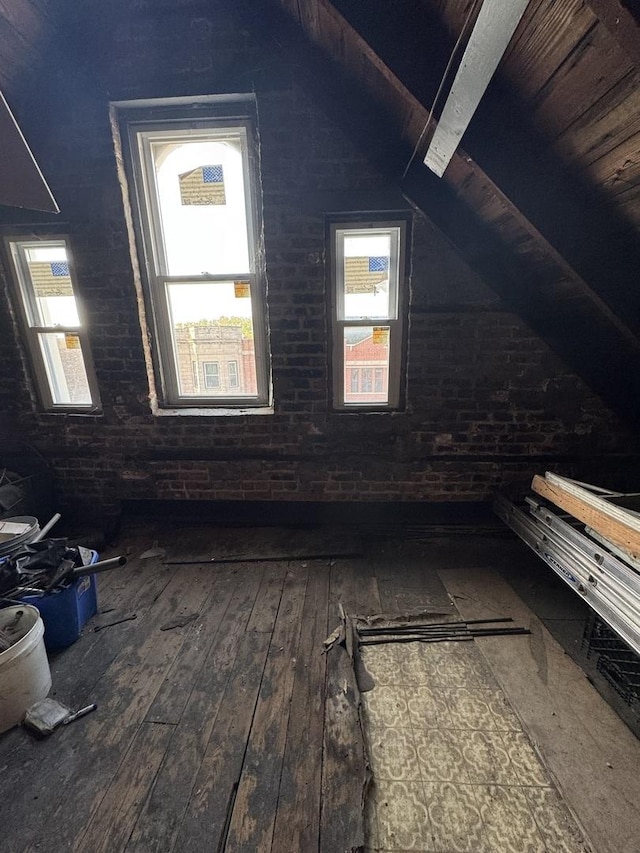 attic with healthy amount of natural light