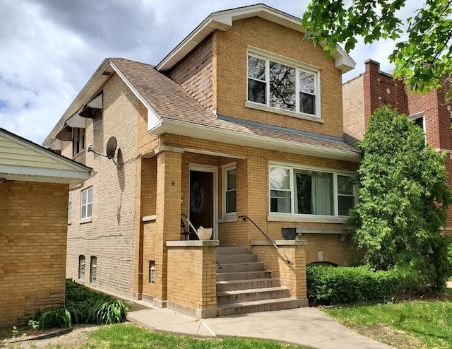4510 N Menard Ave, Chicago, IL 60630 - view of front of home with brick siding and roof with shingles