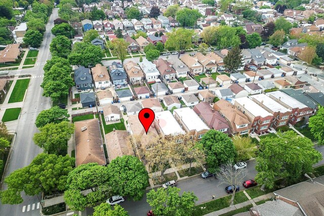 4510 N Menard Ave, Chicago, IL 60630 - aerial view of property and surrounding area featuring nearby suburban area