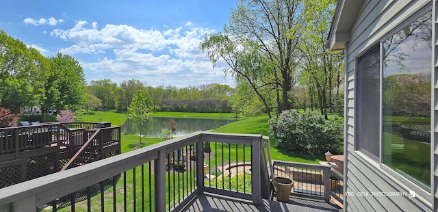 2653 Clara Ave, Aurora, IL 60502 - balcony featuring a water view and view of wooded area