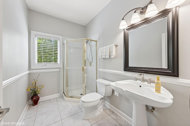 4276 Colton Cir, Naperville, IL 60564 - bathroom with a stall shower, tile patterned flooring, toilet, and baseboards