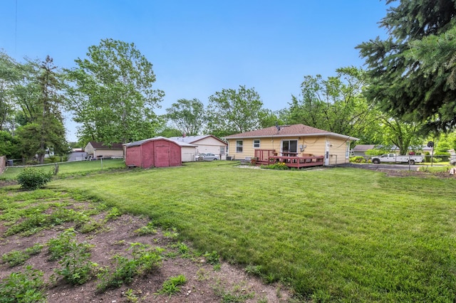 1724 Sycamore Ave, Hanover Park, IL 60133 - fenced backyard featuring a shed and a deck