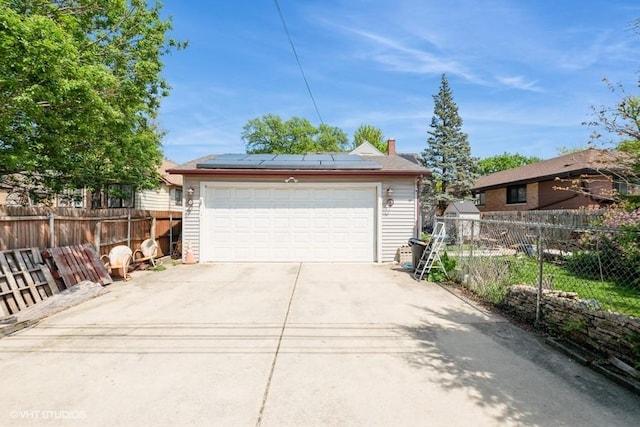 9230 S Saint Louis Ave, Evergreen Park, IL 60805 - detached garage with solar panels and fence