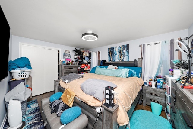 9656 S Utica Ave, Evergreen Park, IL 60805 - bedroom featuring wood finished floors and a closet