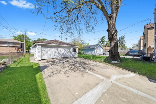 9656 S Utica Ave, Evergreen Park, IL 60805 - detached garage featuring central air condition unit