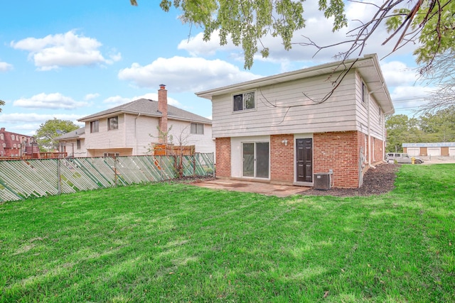 18008 Crawford Ave, Country Club Hills, IL 60478 - back of property featuring brick siding, central AC, and a patio area