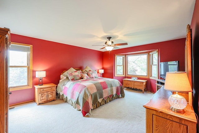 43 Mohawk St, Cary, IL 60013 - bedroom with multiple windows, carpet floors, and ceiling fan
