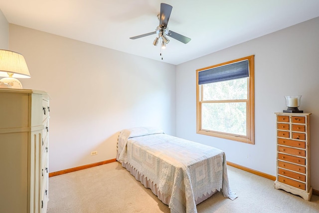 43 Mohawk St, Cary, IL 60013 - bedroom featuring light carpet, baseboards, and a ceiling fan