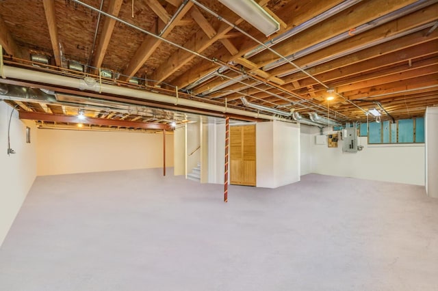 2140 Colchester Ave, Hoffman Estates, IL 60192 - basement featuring electric panel and stairway
