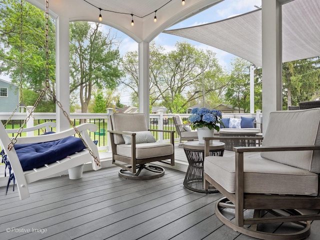 733 S Naperville Rd, Wheaton, IL 60189 - wooden deck with outdoor lounge area