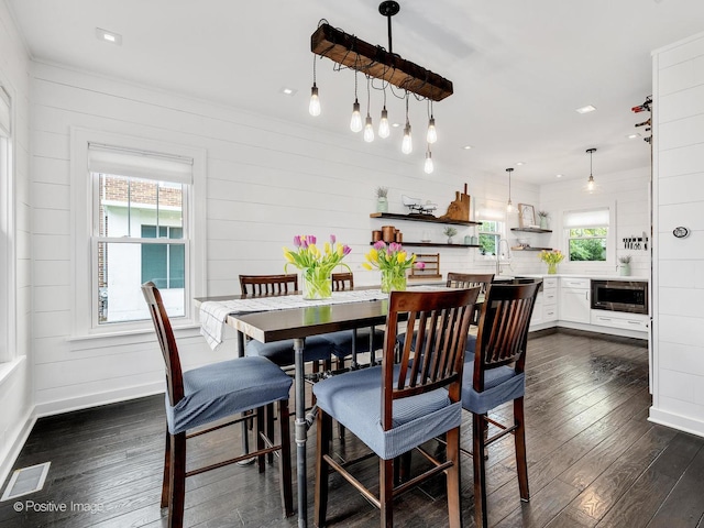 733 S Naperville Rd, Wheaton, IL 60189 - dining area featuring dark wood-style floors