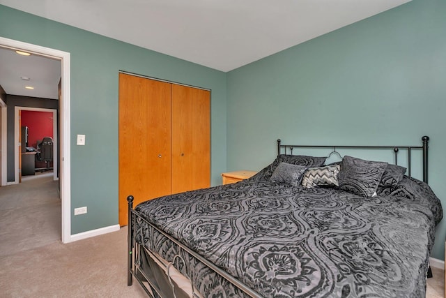 203 Jefferson St, Manteno, IL 60950 - bedroom featuring carpet floors, baseboards, and a closet