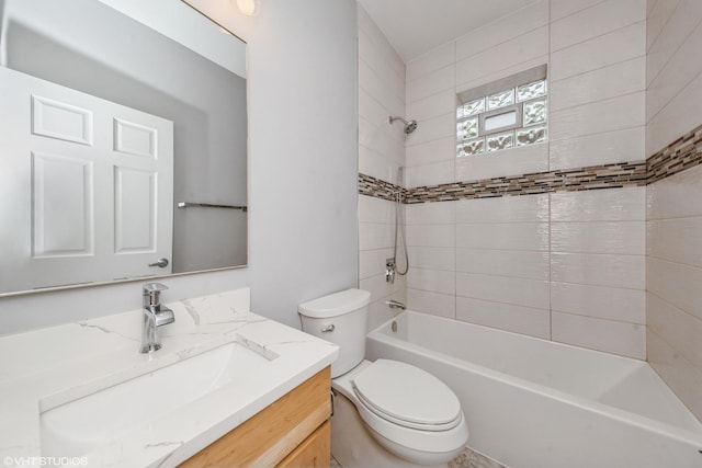 6436 N Lehigh Ave Unit 2N, Chicago, IL 60646 - full bathroom with vanity, toilet, and tub / shower combination