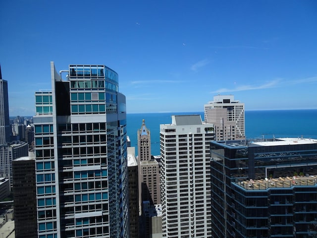 city view with a nearby body of water