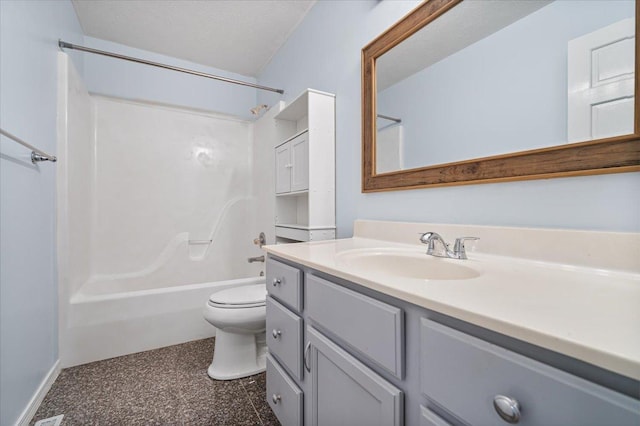 408 Lake Shore Cir, Bloomington, IL 61704 - full bathroom featuring vanity,  shower combination, and toilet