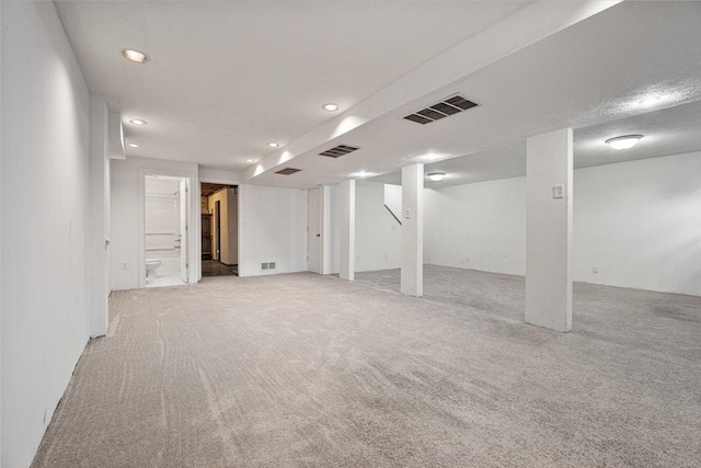 408 Lake Shore Cir, Bloomington, IL 61704 - finished basement with carpet floors and recessed lighting