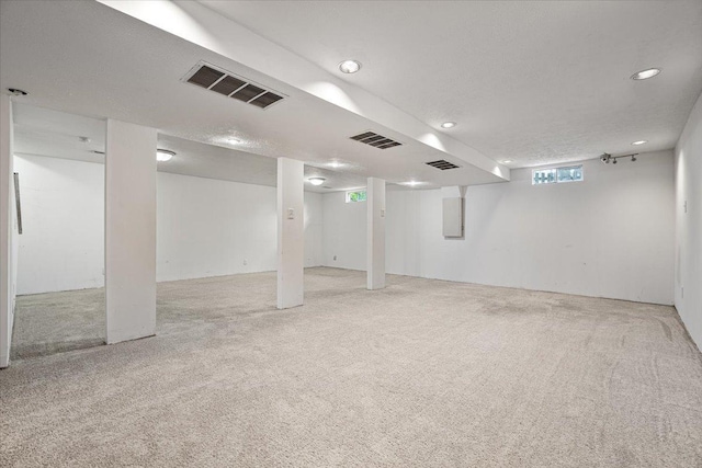408 Lake Shore Cir, Bloomington, IL 61704 - below grade area featuring carpet flooring and recessed lighting