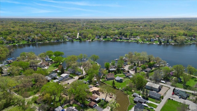 39457 N Forest Ave, Antioch, IL 60002 - aerial view of property and surrounding area featuring a forest, a large body of water, and nearby suburban area