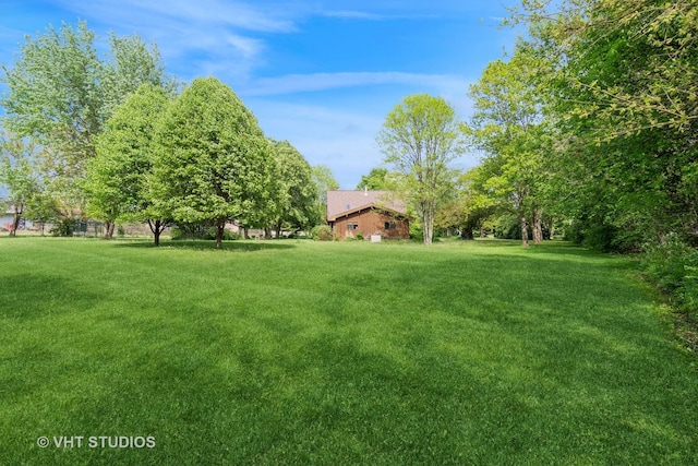 view of green lawn