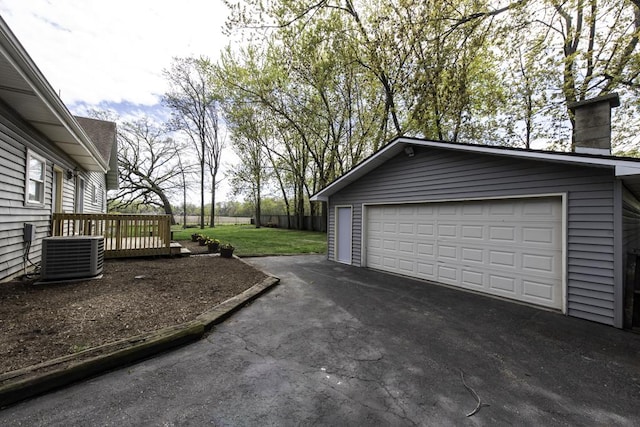 detached garage with central AC