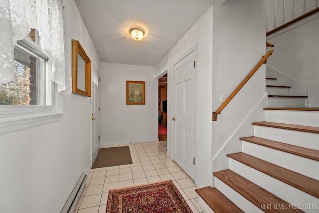 38W283 Deerpath Rd, Batavia, IL 60510 - corridor with light tile patterned flooring and stairs