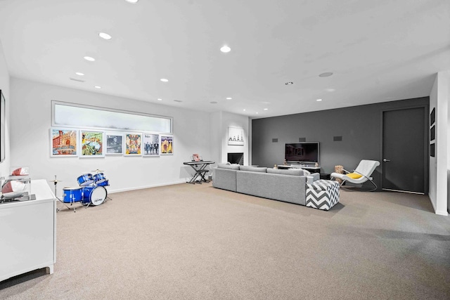 824 Humboldt Ave, Winnetka, IL 60093 - living area featuring carpet, recessed lighting, and baseboards